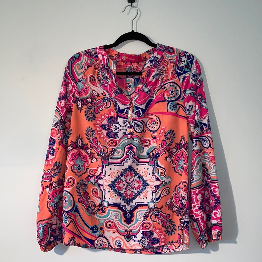 Macbeth Collection by Margaret Josephs Paisley Print Blouse